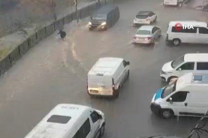 Suya kapılan kadın böyle sürüklendi