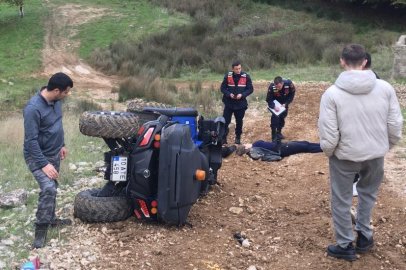 ATV devrildi: 2 yaralı