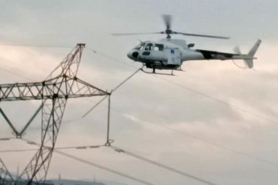Bursa’da iletim hatlarına helikopterli bakım