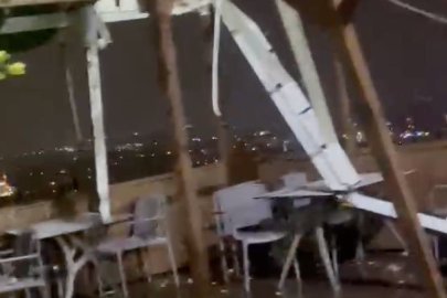 Hortum anları ve personelin panik anları cep telefonu kamerasına yansıdı