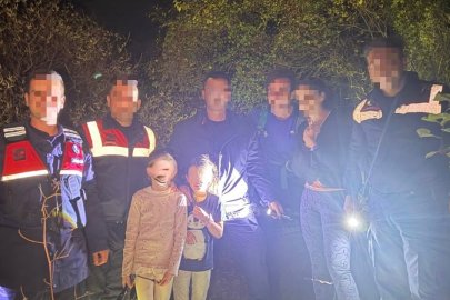 Aydın Kuşadası'nda ormanda kaybolan Alman aileyi jandarma buldu