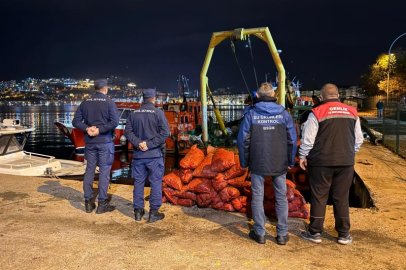 Bursa'da 350 kilo kaçak midye ele geçirildi