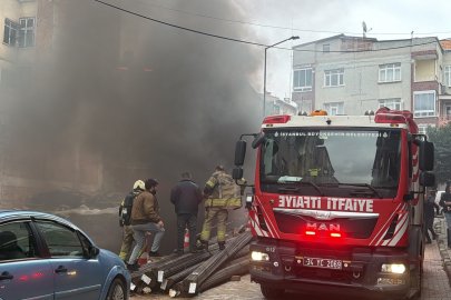 Bahçelievler’de inşaatta korkutan yangın