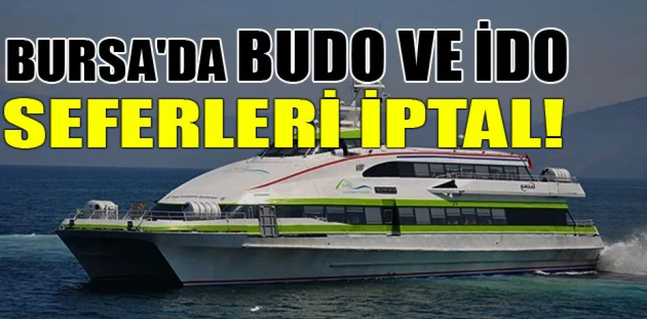Bursa'da BUDO ve İDO seferleri iptal