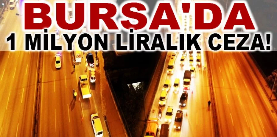 Bursa'da yasağı ihlal eden 330 kişiye 1 milyon lira ceza!