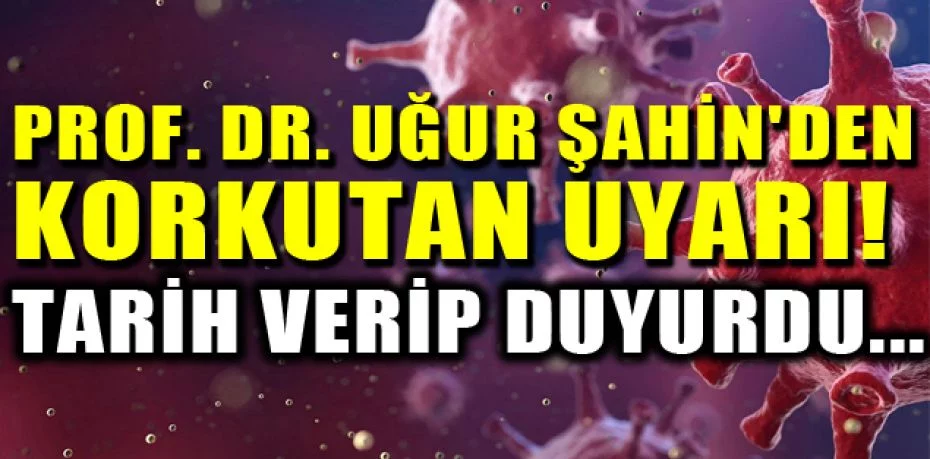 Prof. Dr. Uğur Şahin'den korkutan açıklama