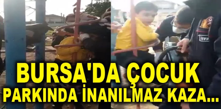 Bursa'da çocuk parkında inanılmaz kaza...