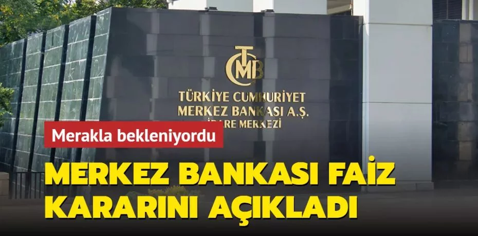 Merkez Bankası nisan ayı faiz kararını açıkladı