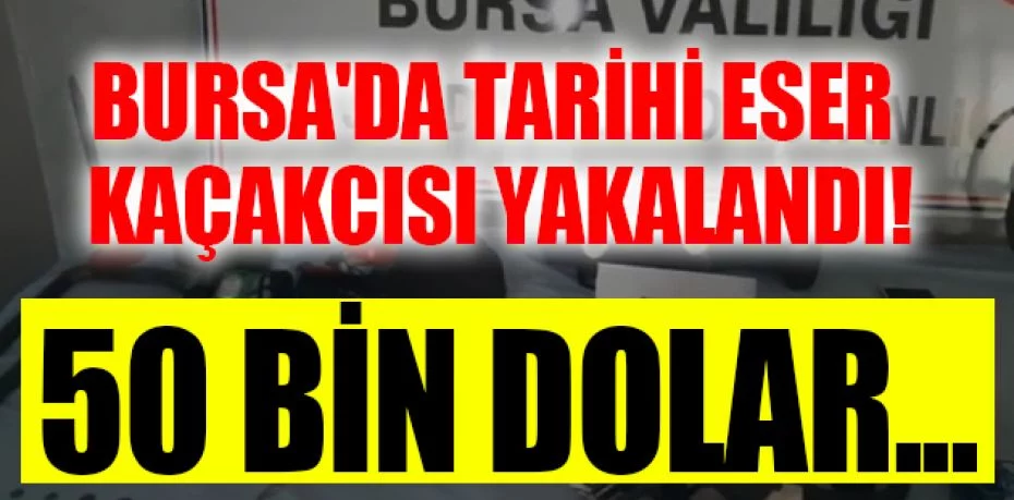 Bursa'da tarihi eser kaçakcısı yakalandı