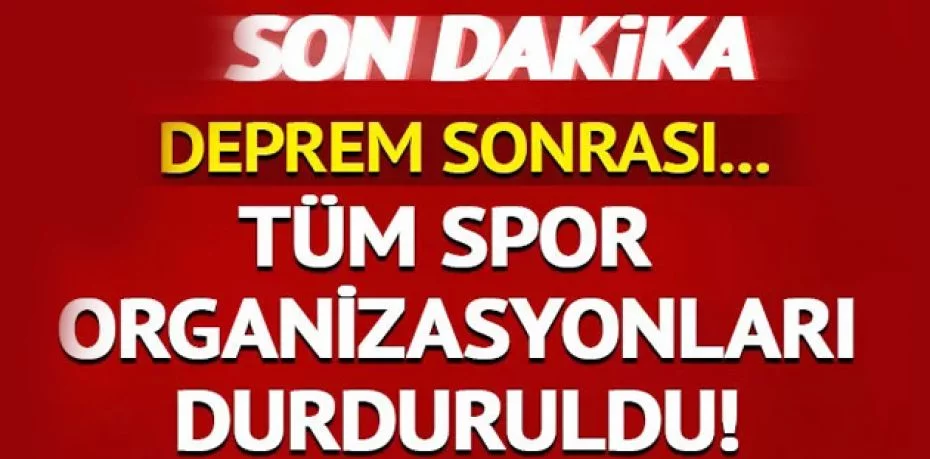 Ülkedeki tüm spor organizasyonları durduruldu! Gençlik ve Spor Bakanı Mehmet Kasapoğlu açıkladı! ''İkinci bir açıklamaya kadar...''