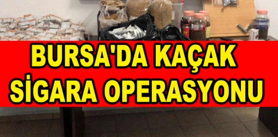 Bursa'da kaçak sigara operasyonu: 2 gözaltı