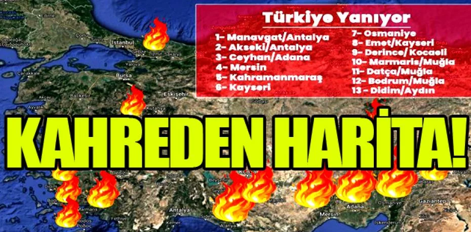 Antalya, Kütahya, Kocaeli, Aydın, Adana, Mersin, Karaman, Kilis, Kayseri ve Osmaniye'de yangın! Kara yolu ulaşıma kapatıldı