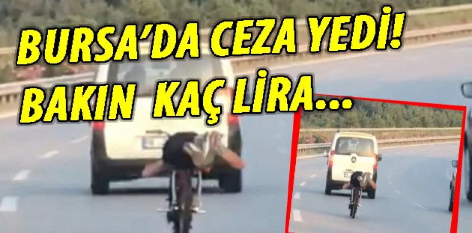 Bursa'da motosikleti yüzüstü yatarak kullanan sürücüye para cezası