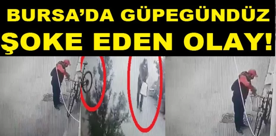 Bursa'da bisiklet hırsızlığı kameralara yansıdı!