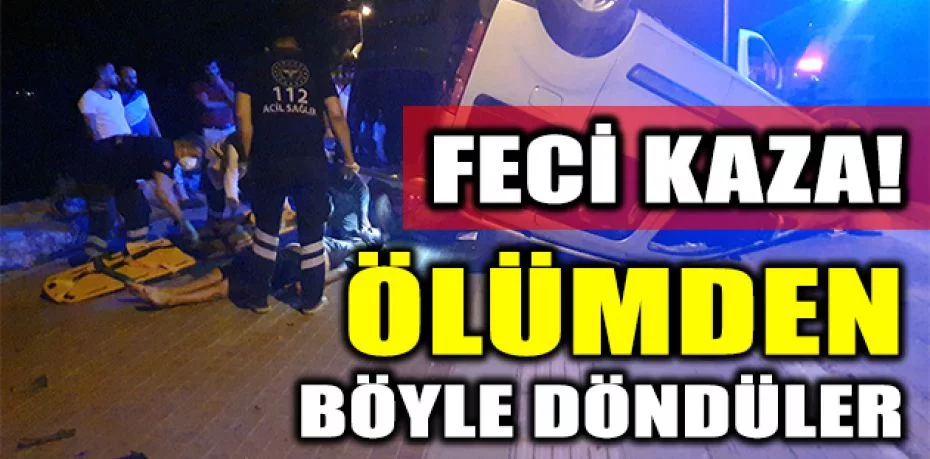 Bursa'da hafif ticari araç takla attı: 2 yaralı
