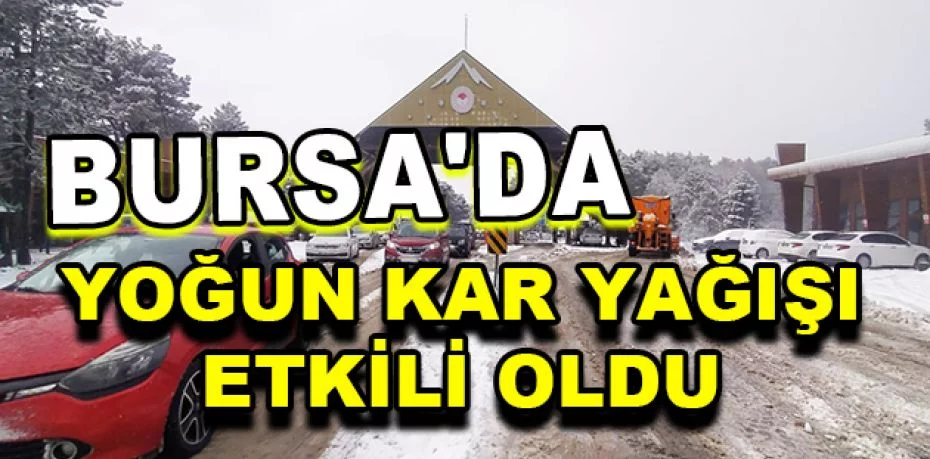 Bursa'da yoğun kar yağışı etkili oldu
