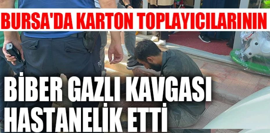 Bursa'da karton toplayıcılarının biber gazlı kavgası hastanelik etti