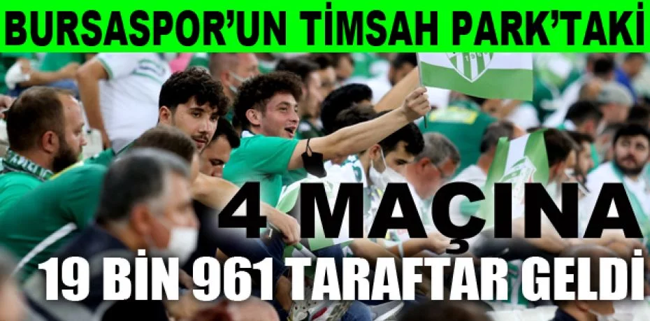 Bursaspor’un Timsah Park’taki 4 maçına 19 bin 961 taraftar geldi