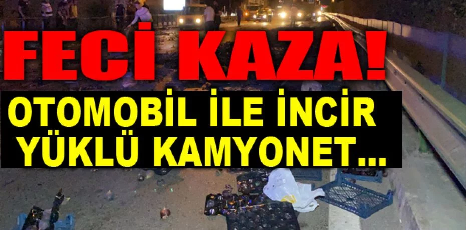 Bursa'da otomobil ile incir yüklü kamyonet çarpıştı : 2 yaralı