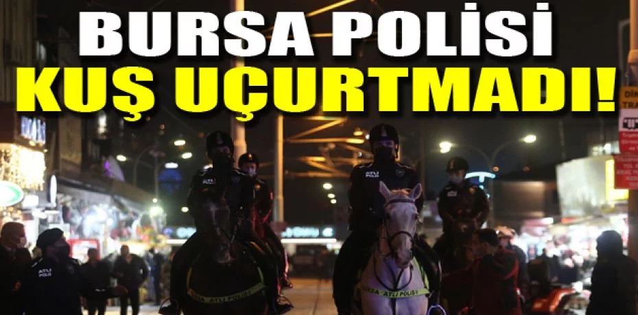 Atlı ve yunus polisleri yılbaşı gecesi Bursa sokaklarında nöbette