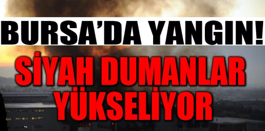 Bursa'da tekstil fabrikasında yangın...Siyah dumanlar yükseliyor