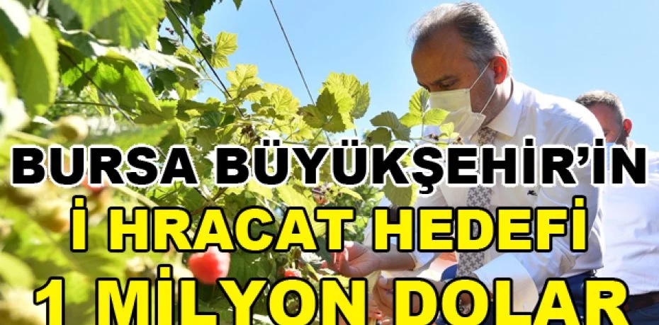 Bursa Büyükşehir’in ihracat hedefi 1 milyon dolar