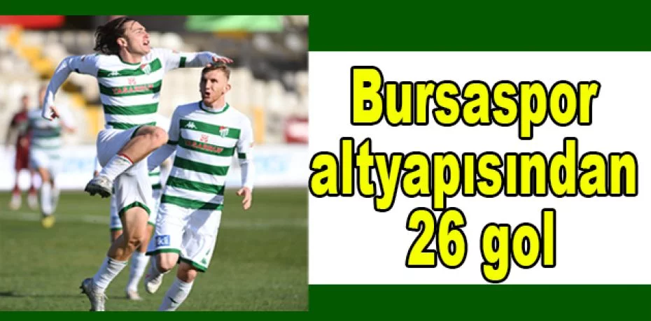 Bursaspor altyapısından 26 gol