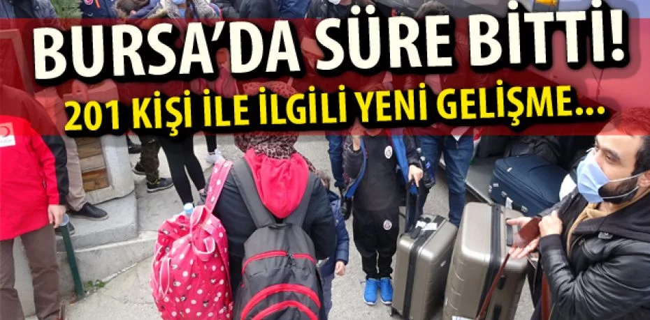 Bursa'da karantina süresi biten 201 kişi evlerine gönderildi