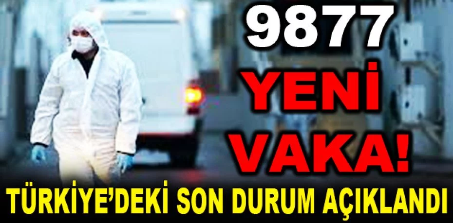 Türkiye'de son 24 saatte 9877 yeni vaka!