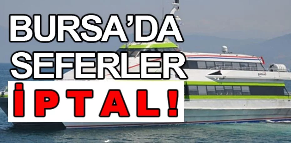 Bursa-İstanbul deniz otobüsü seferleri iptal edildi