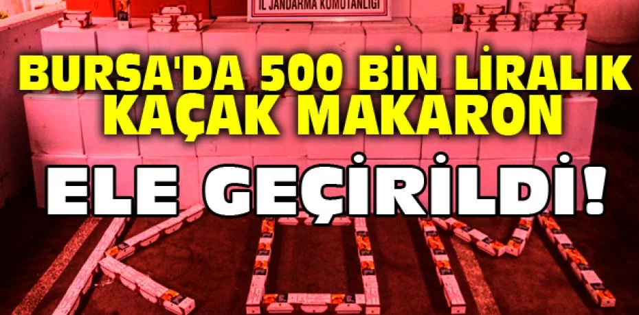Bursa'da 500 bin liralık kaçak makaron ele geçirildi