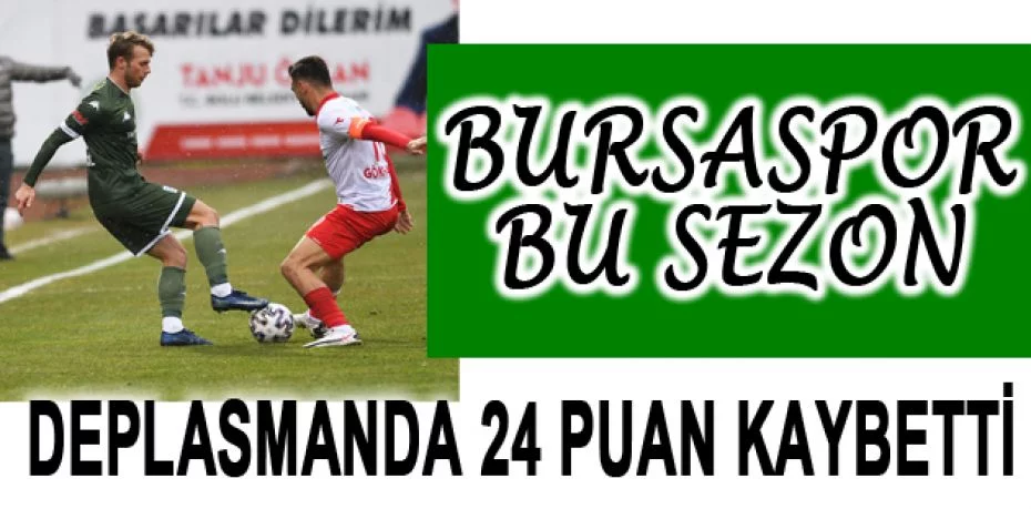Bursaspor bu sezon deplasmanda 24 puan kaybetti