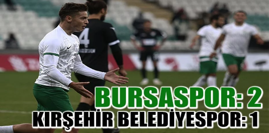 Ziraat Türkiye Kupası: Bursaspor: 2 - Kırşehir Belediyespor: 1
