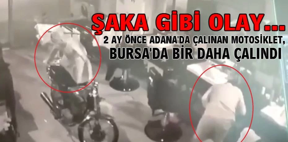 2 ay önce Adana'da çalınan motosiklet, Bursa'da bir daha çalındı