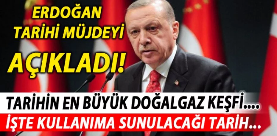 Türkiye Karadeniz'de doğalgaz keşfetti! Müjdeyi Cumhurbaşkanı Erdoğan duyurdu