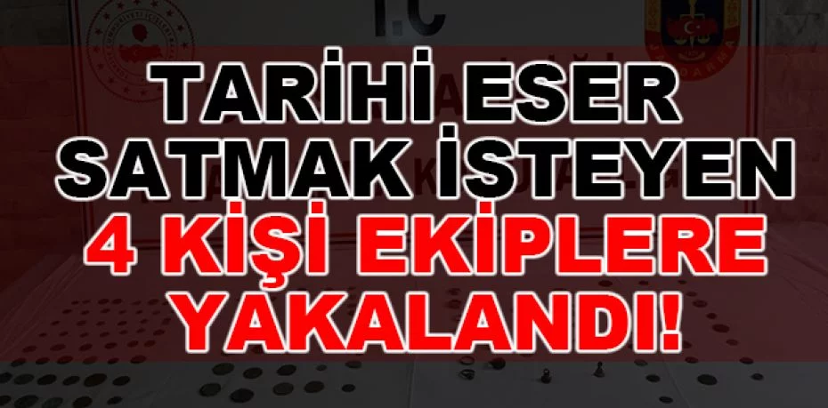 Bursa'da tarihi eser satmak isteyen 4 kişi jandarma ekiplerine yakalandı