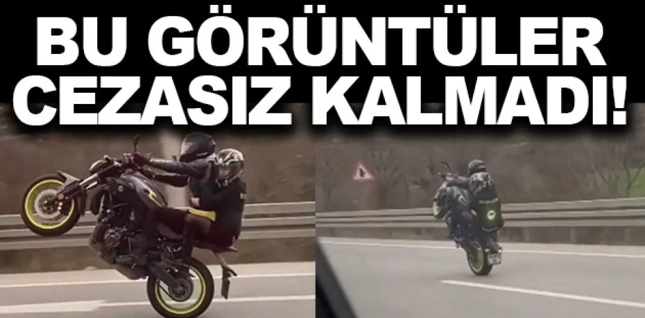 Bursa’da tek teker şov yapan sürücünün ehliyetine el konuldu