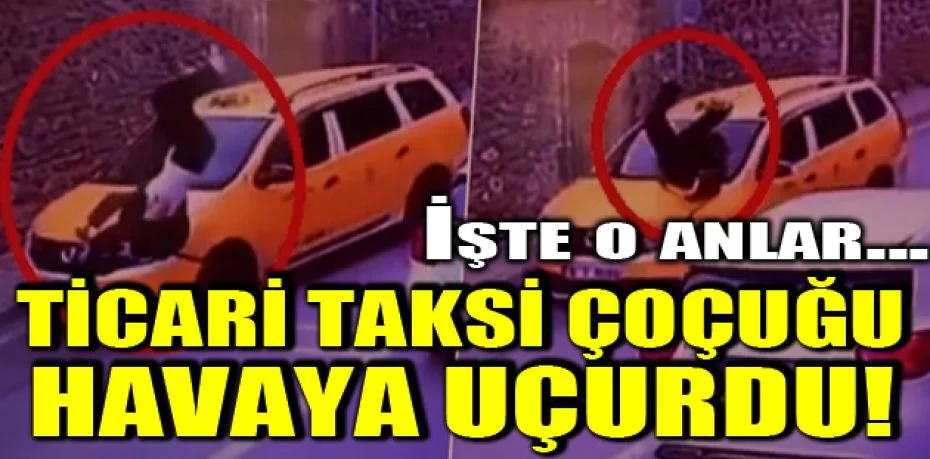 Bursa'da yolun karşısına geçmek isteyen çocuğa ticari taksi böyle çarptı
