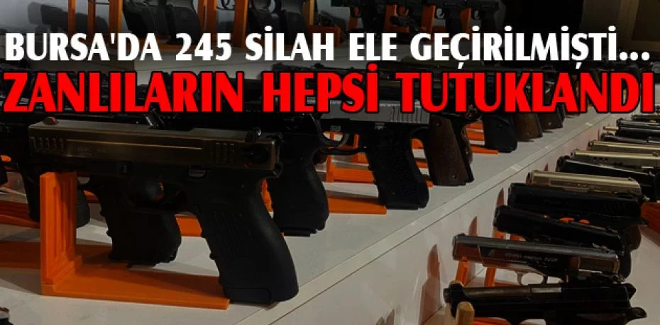 Bursa'da 245 silah ele geçirilmişti...Zanlıların hepsi tutuklandı