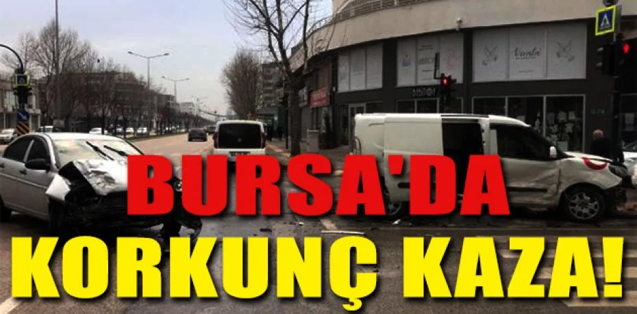 Bursa'da iki otomobilin çarpıştı: 9 yaralı