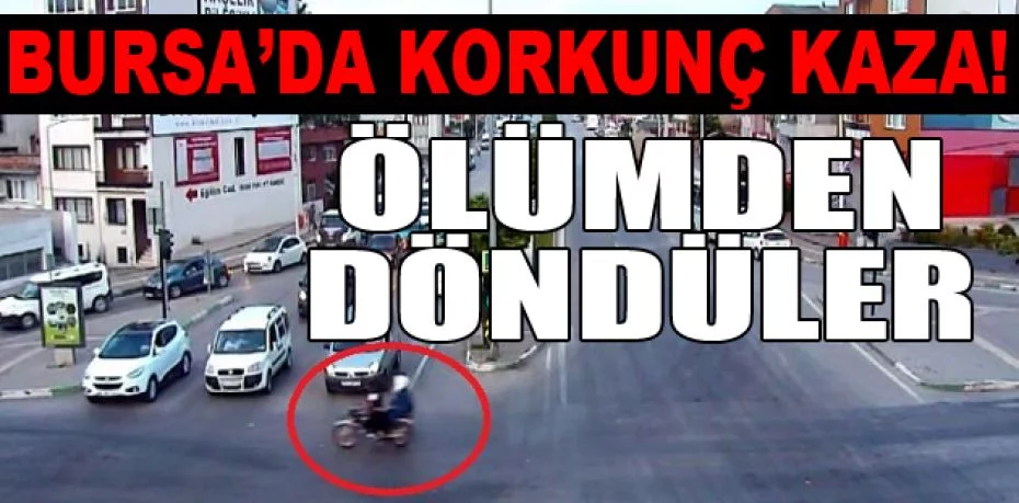 Bursa'da motosiklet sürücülerinin ölümden döndüğü anlar kameralara yansıdı