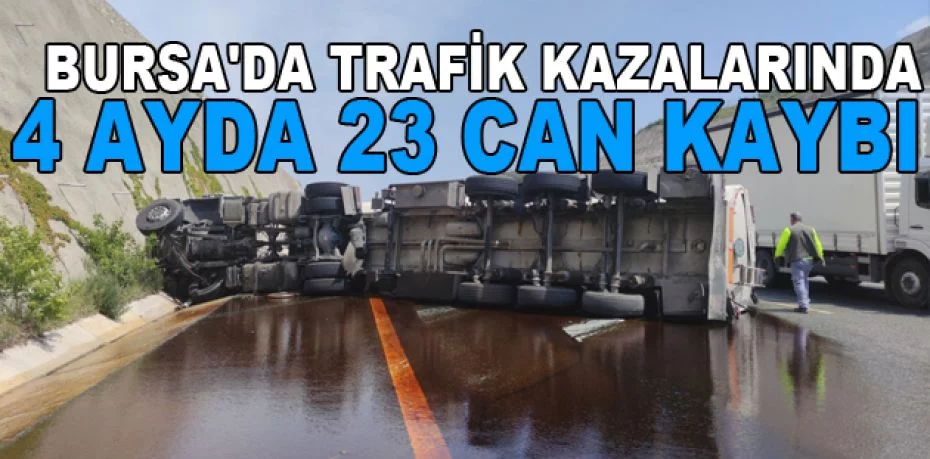 Bursa'da trafik kazalarında 4 ayda 23 can kaybı, 2 bin yaralı