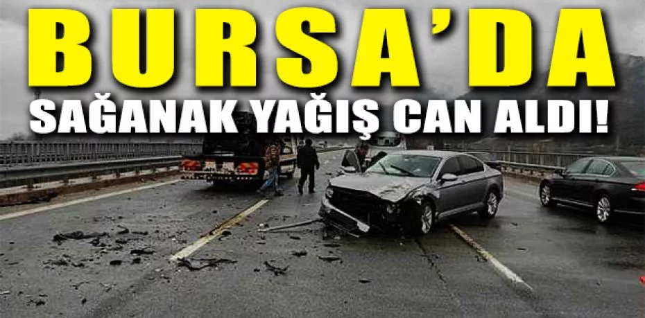 Bursa’da yağmur nedeniyle kayganlaşan yolda kaza: 2 yaralı