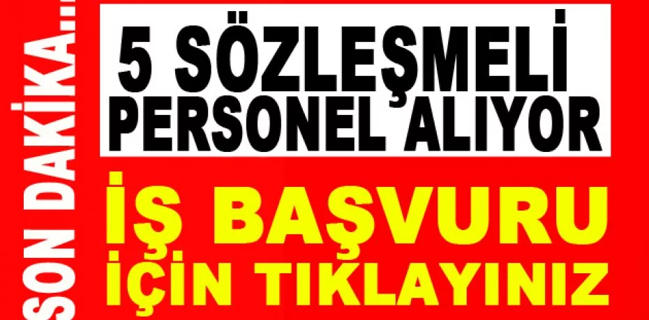 Recep Tayyip Erdoğan Üniversitesi 5 Sözleşmeli Personel alıyor