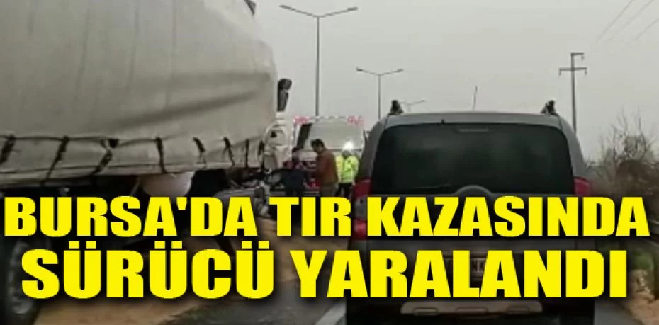 Bursa'da tır kazasında sürücü yaralandı