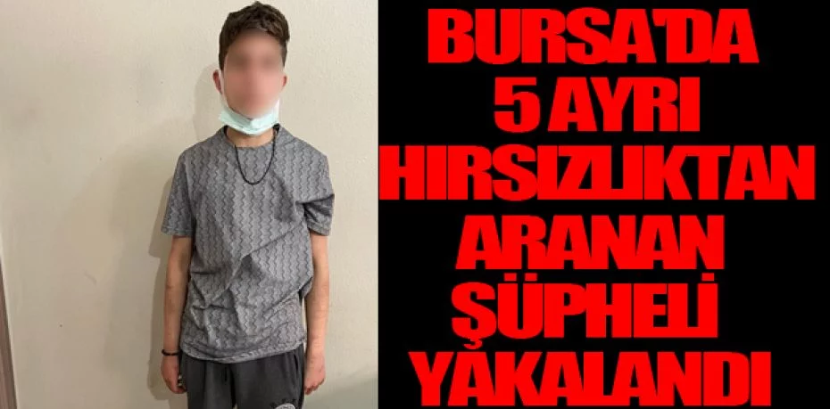 Bursa'da 5 ayrı hırsızlıktan aranan şüpheli yakalandı