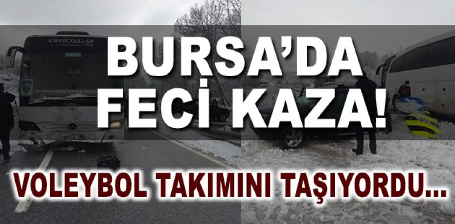 Bursa’da voleybol takımını taşıyan otobüs kaza yaptı, 3 kişi yaralandı