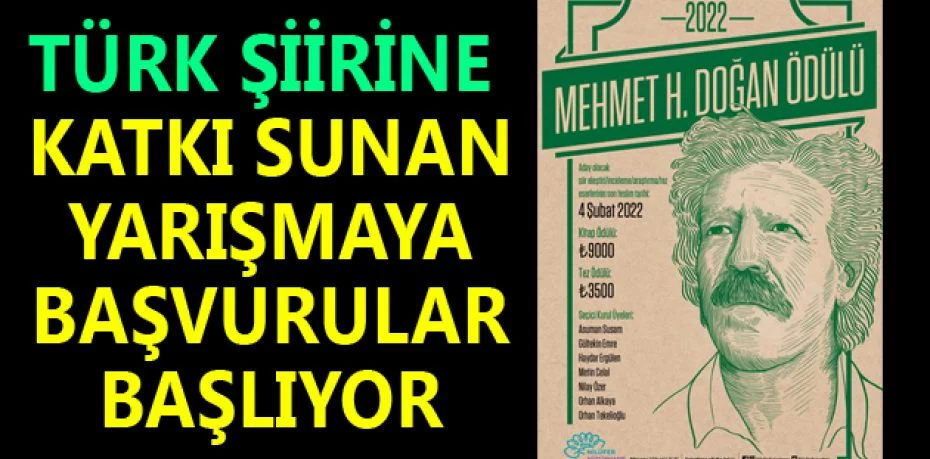 Türk şiirine katkı sunan yarışmaya başvurular başlıyor