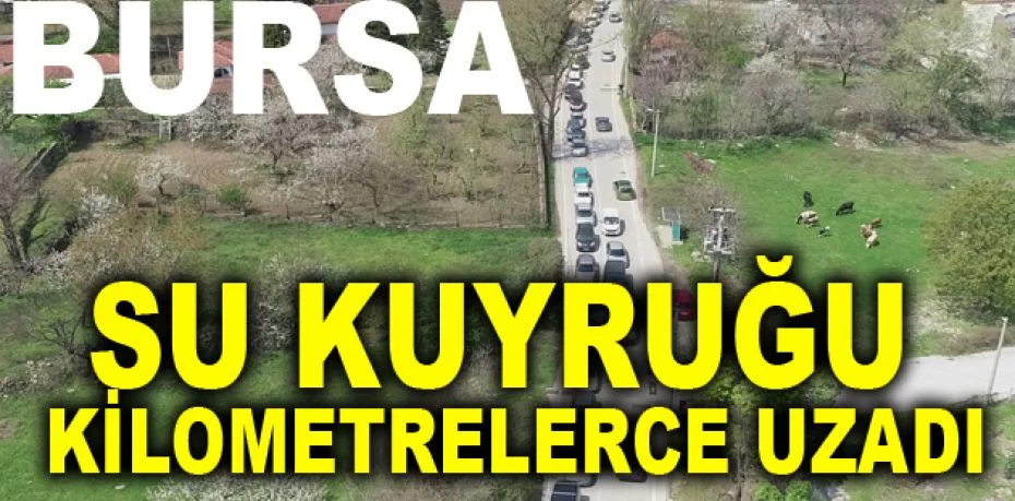 Bursa'da kısıtlama öncesi kilometrelerce kaynak suyu kuyruğu