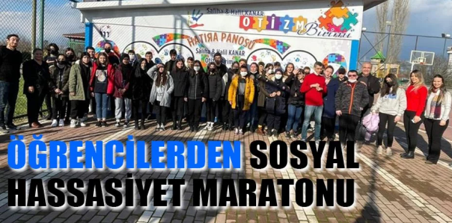 Öğrencilerden sosyal hassasiyet maratonu